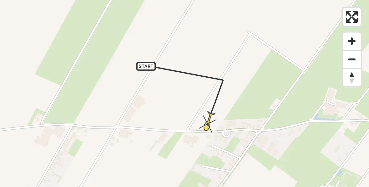 Routekaart van de vlucht: Lifeliner 4 naar Uithuizermeeden, Hefswalsterweg