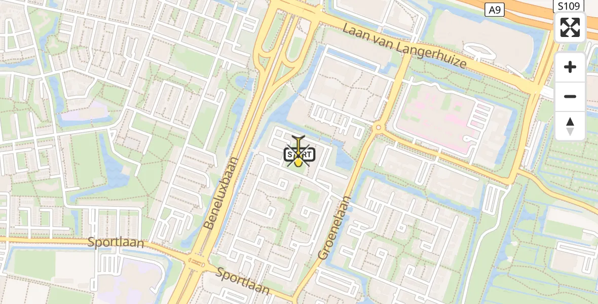 Routekaart van de vlucht: Lifeliner 1 naar Amstelveen, Mont Blanc