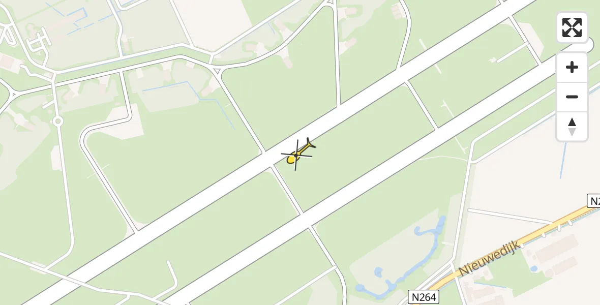 Routekaart van de vlucht: Traumahelikopter naar Volkel