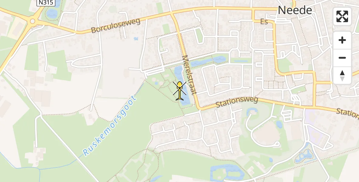 Routekaart van de vlucht: Lifeliner 3 naar Neede