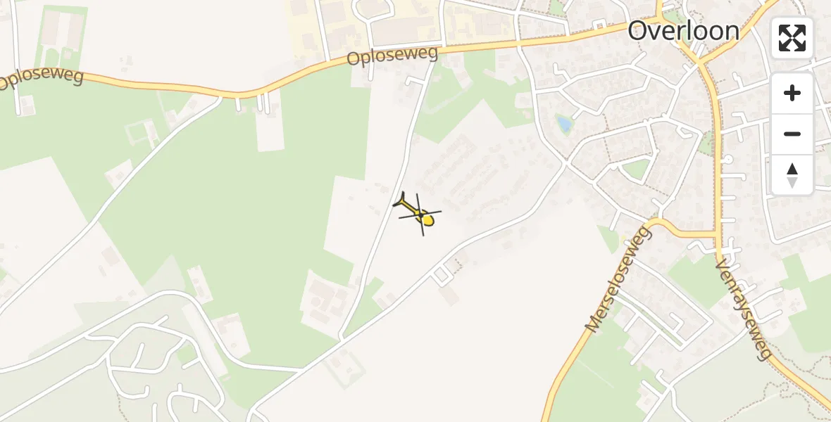 Routekaart van de vlucht: Lifeliner 3 naar Overloon