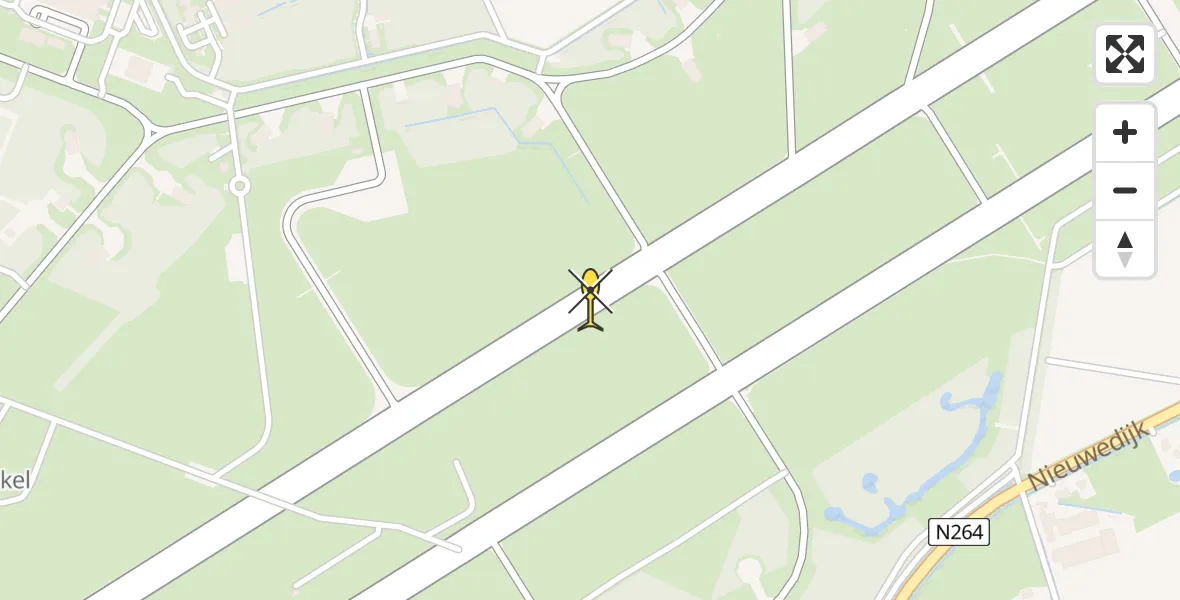 Routekaart van de vlucht: Lifeliner 3 naar Vliegbasis Volkel