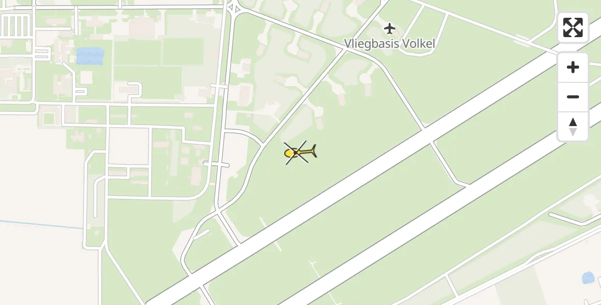 Routekaart van de vlucht: Lifeliner 3 naar Vliegbasis Volkel