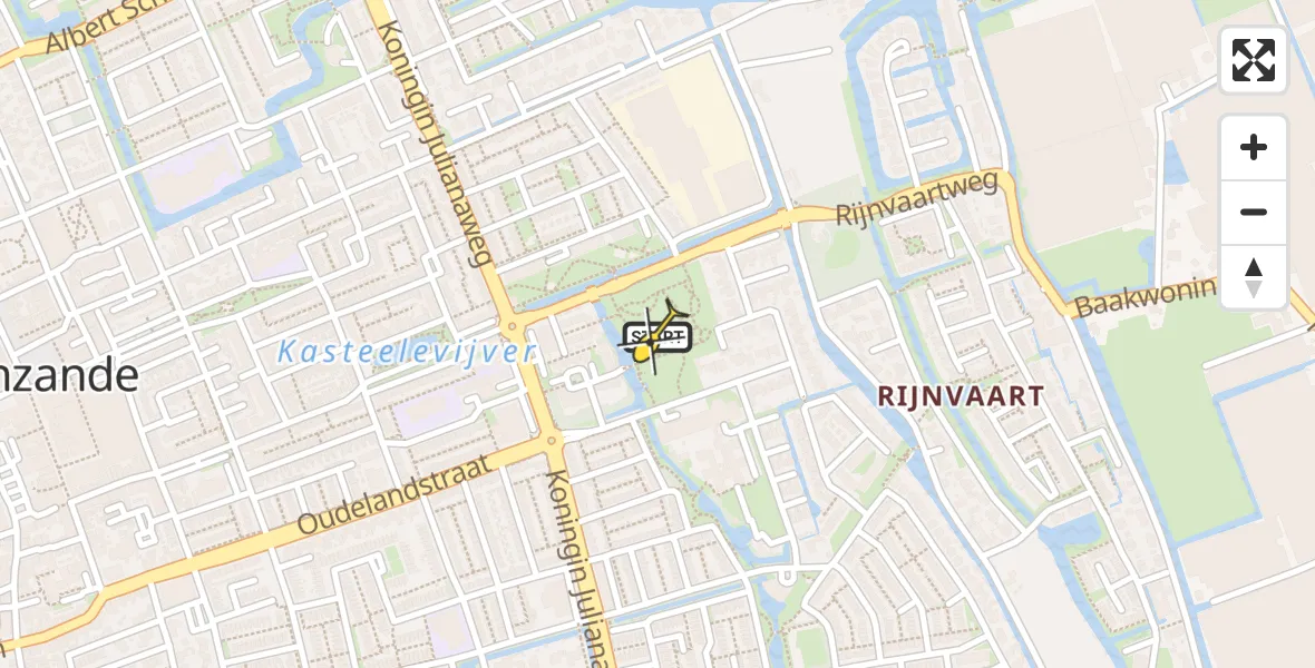 Routekaart van de vlucht: Lifeliner 2 naar 's-Gravenzande, Rijvaartpark