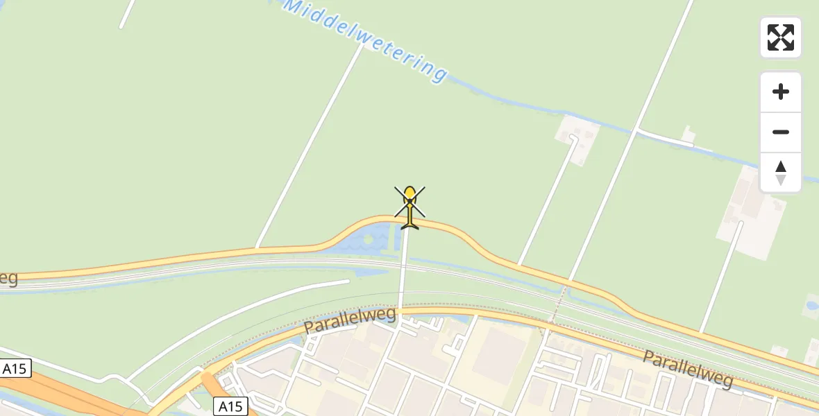 Routekaart van de vlucht: Lifeliner 2 naar Sliedrecht