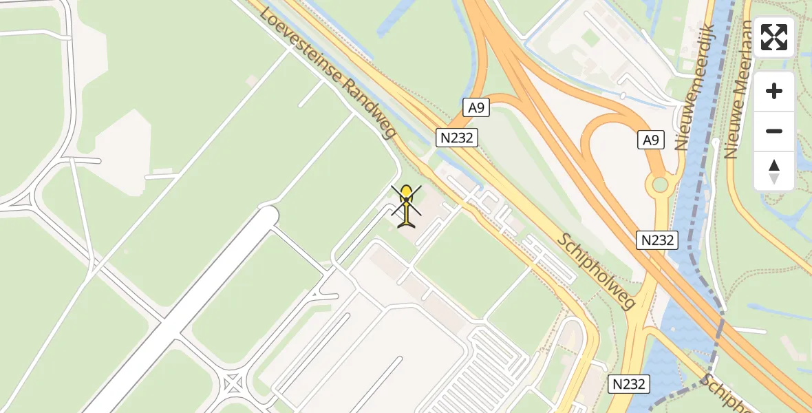 Vluchtroute Politiehelikopter van Schiphol naar Schiphol