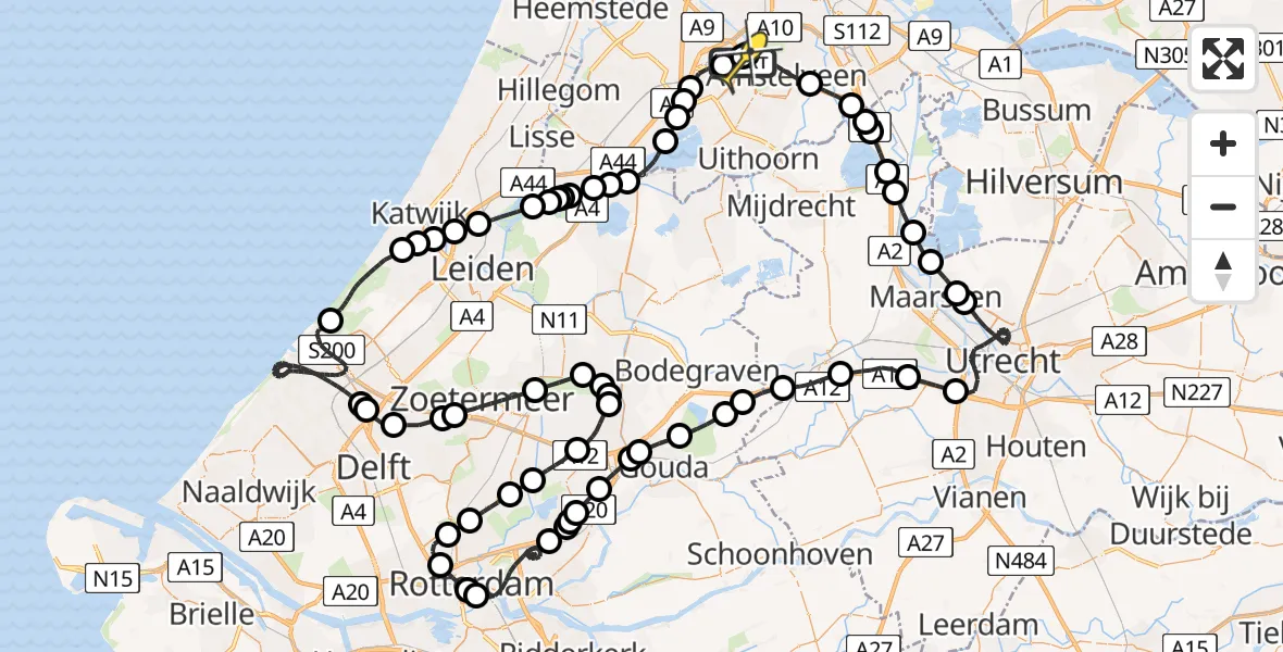 Routekaart van de vlucht: Politieheli naar Schiphol, Ceintuurbaan