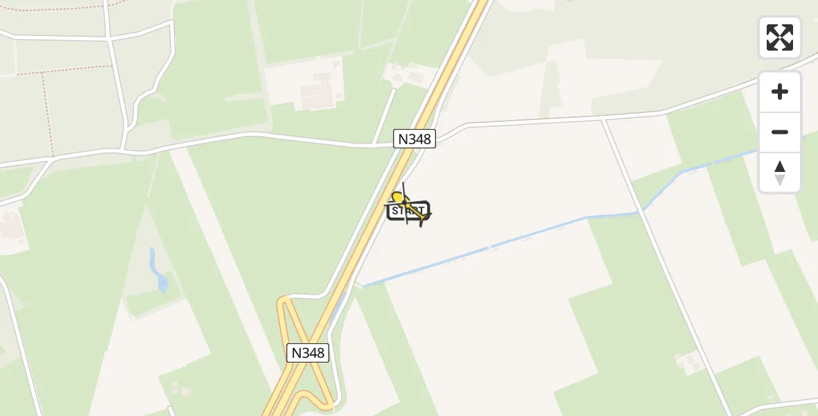 Routekaart van de vlucht: Lifeliner 4 naar Dalmsholte, Deventerweg