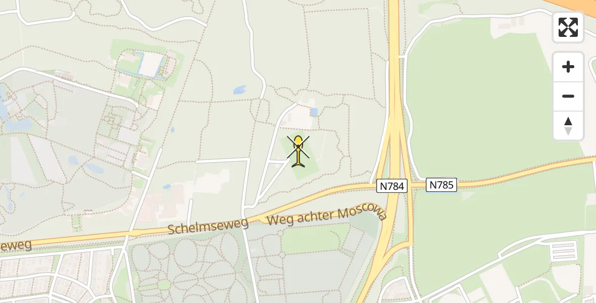 Routekaart van de vlucht: Politiehelikopter naar Arnhem