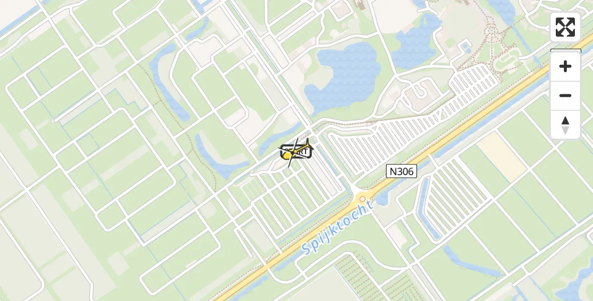 Routekaart van de vlucht: Lifeliner 1 naar Biddinghuizen, C1