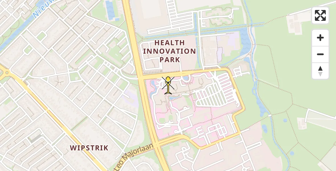 Routekaart van de vlucht: Lifeliner 1 naar Zwolle