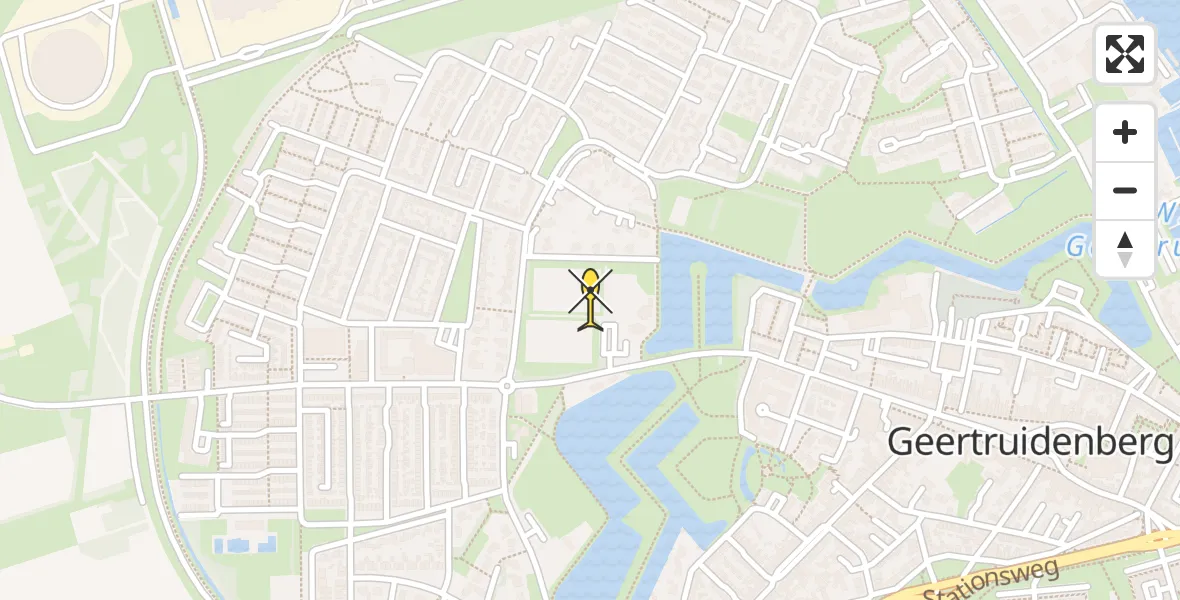 Routekaart van de vlucht: Lifeliner 2 naar Geertruidenberg