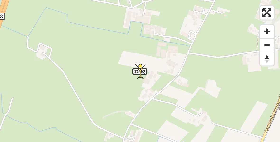 Routekaart van de vlucht: Lifeliner 3 naar Putten, Waterweg