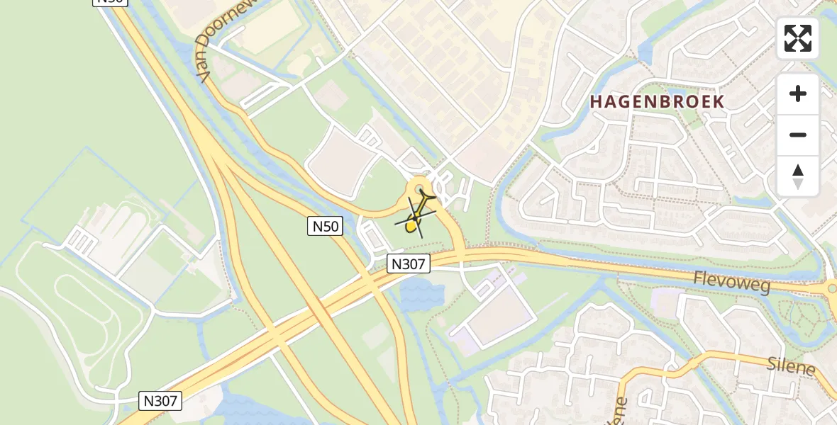 Routekaart van de vlucht: Lifeliner 1 naar Kampen