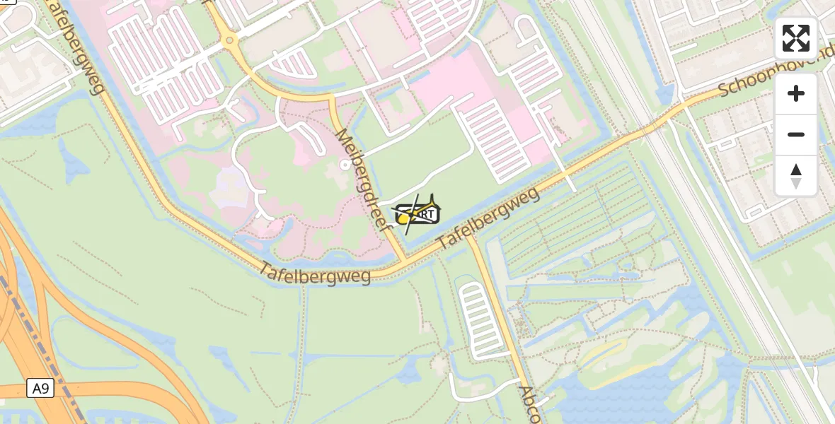 Routekaart van de vlucht: Lifeliner 2 naar Academisch Medisch Centrum (AMC), Helipad