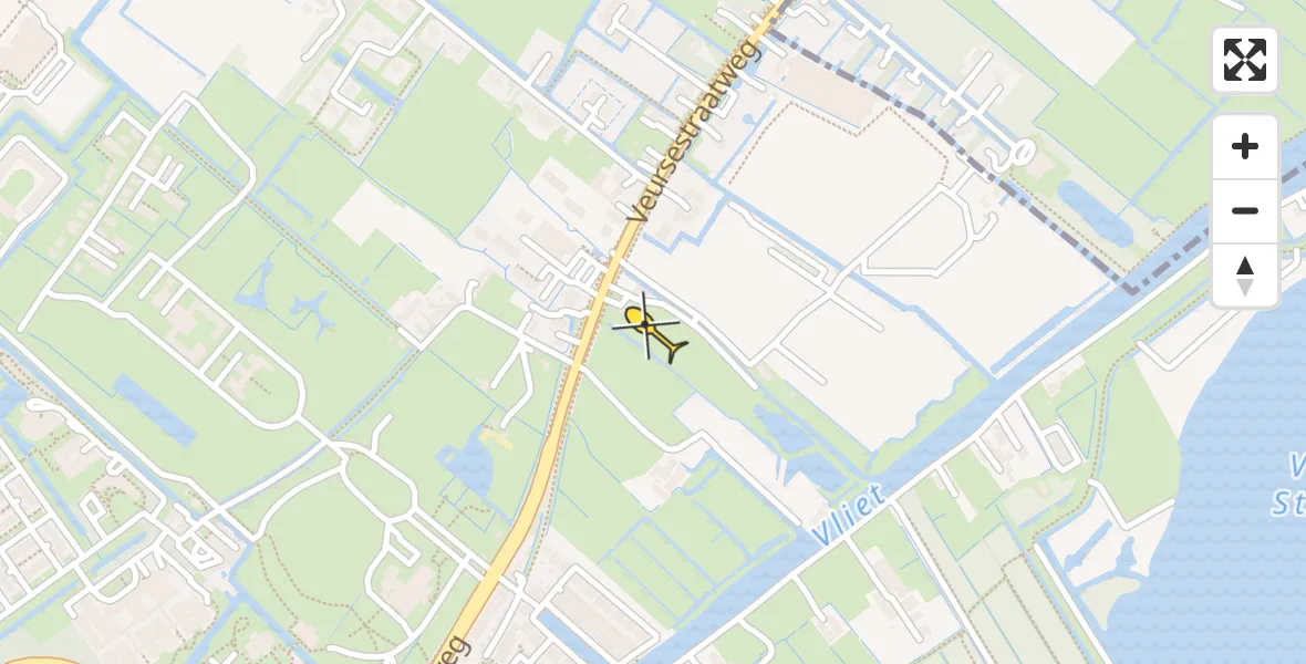 Routekaart van de vlucht: Lifeliner 1 naar Leidschendam