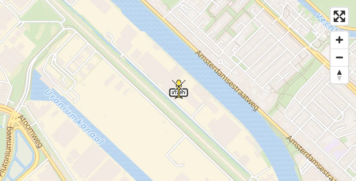 Routekaart van de vlucht: Politieheli naar Utrecht, Sophialaan