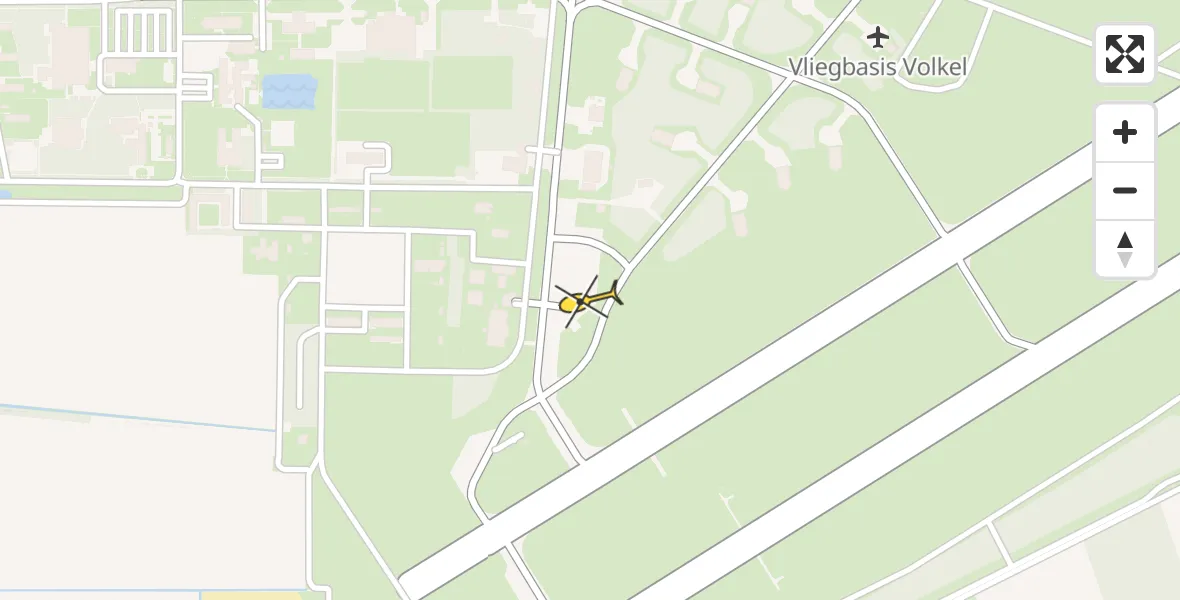 Routekaart van de vlucht: Lifeliner 3 naar Vliegbasis Volkel