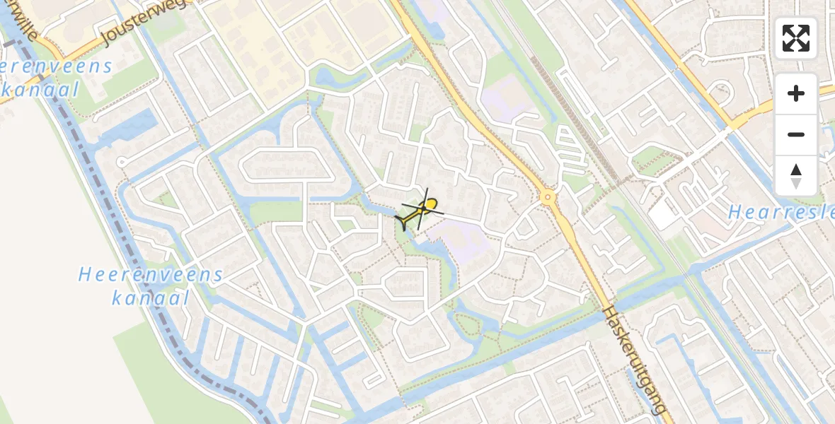 Routekaart van de vlucht: Lifeliner 4 naar Heerenveen