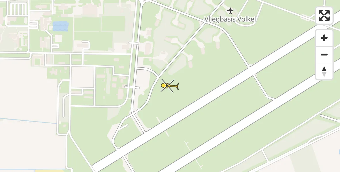 Routekaart van de vlucht: Lifeliner 3 naar Vliegbasis Volkel
