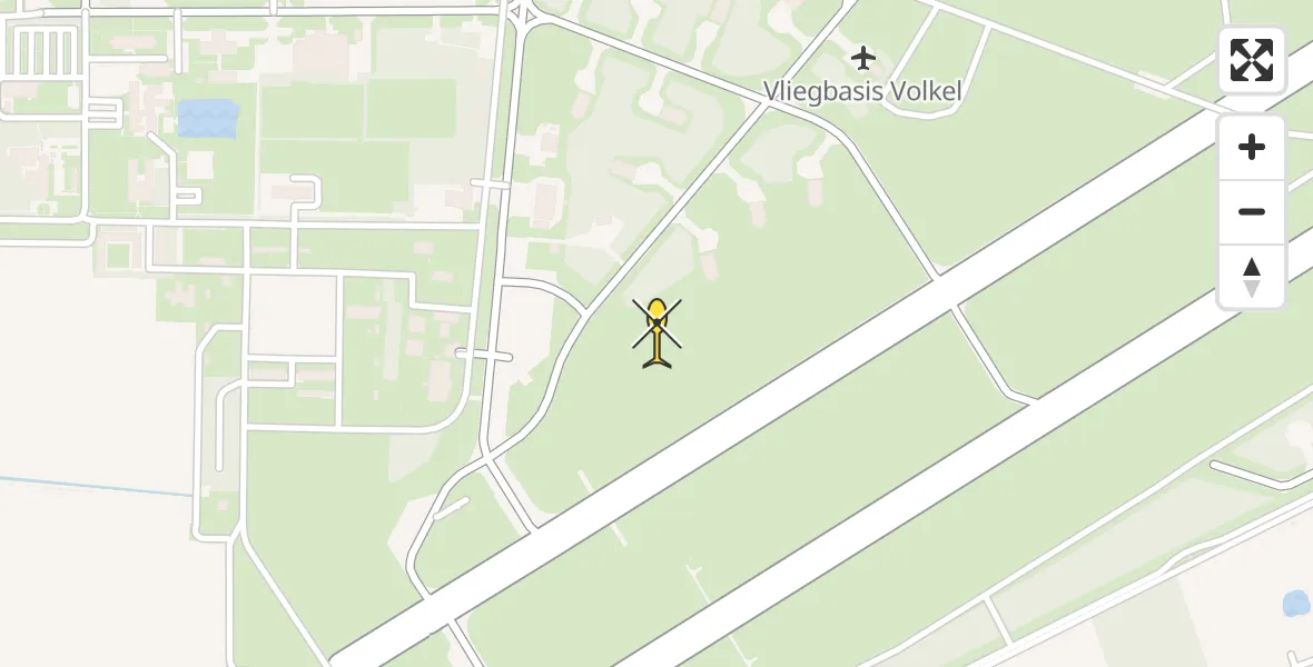 Routekaart van de vlucht: Lifeliner 3 naar Vliegbasis Volkel
