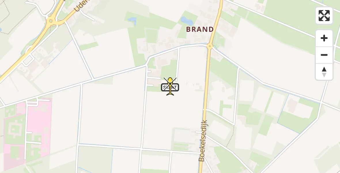 Routekaart van de vlucht: Lifeliner 3 naar Zeeland, Brand