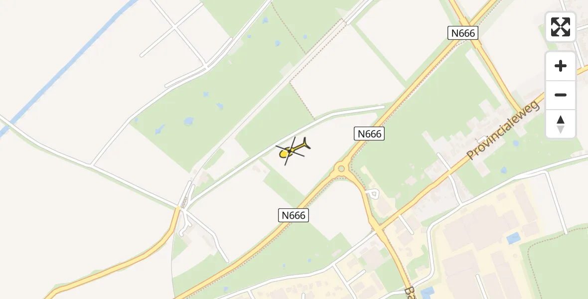 Routekaart van de vlucht: Lifeliner 2 naar 's-Gravenpolder