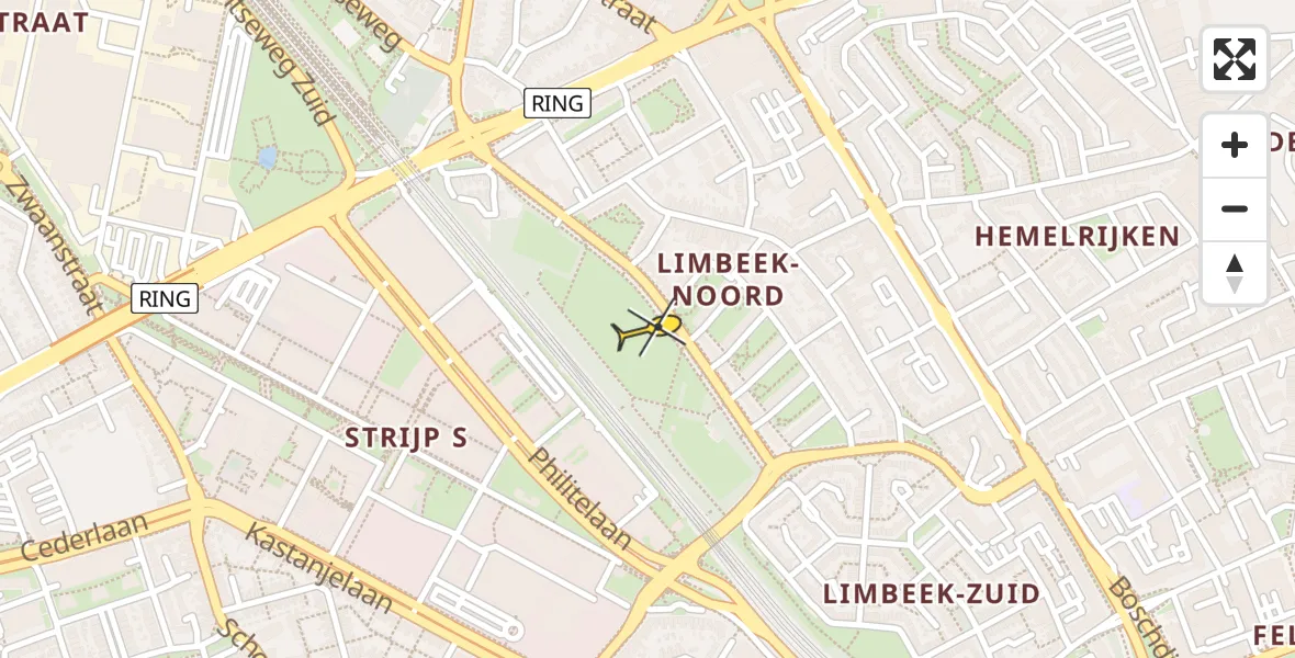 Routekaart van de vlucht: Lifeliner 3 naar Eindhoven