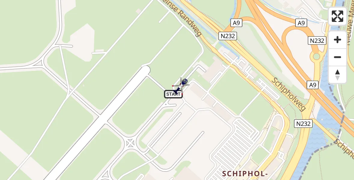 Vluchtroute Politiehelikopter Schiphol - Schiphol, 11 november 2025, 08:50