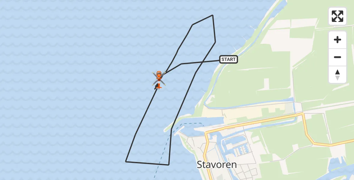 Vluchtroute Kustwachthelikopter Stavoren - Stavoren, 11 november 2025, 09:56