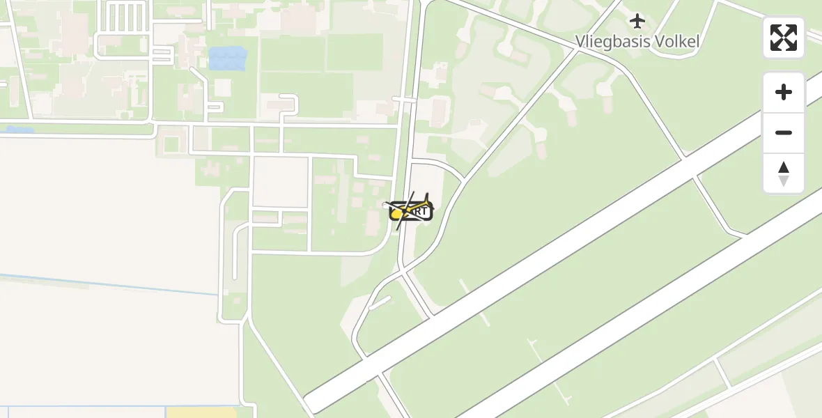 Routekaart van de vlucht: Lifeliner 3 naar Vliegbasis Volkel, Zeelandsedijk