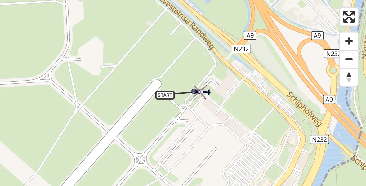 Vluchtroute Politiehelikopter Schiphol - Schiphol, 11 november 2025, 11:26