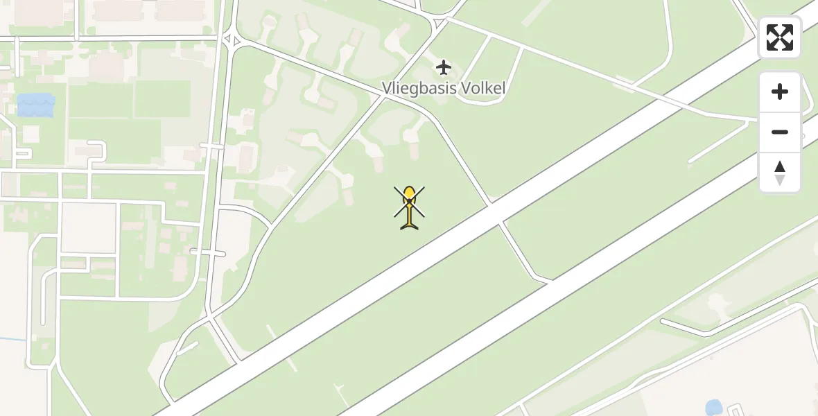 Routekaart van de vlucht: Lifeliner 3 naar Vliegbasis Volkel
