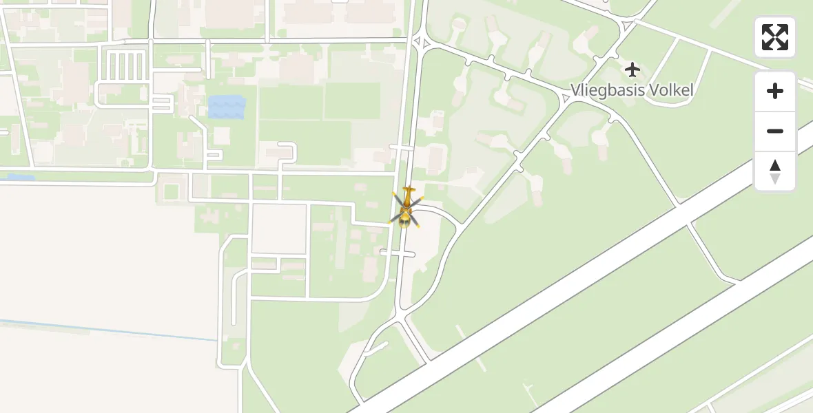 Vluchtroute Traumahelikopter Vliegbasis Volkel - Vliegbasis Volkel, 11 november 2025, 15:56