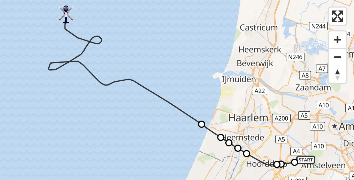 Vluchtroute Politiehelikopter Schiphol - , 11 november 2025, 17:07