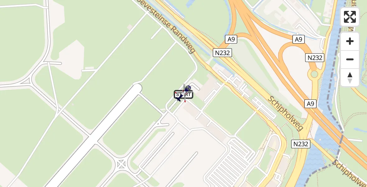 Vluchtroute Politiehelikopter Schiphol - Schiphol, 11 november 2025, 18:51