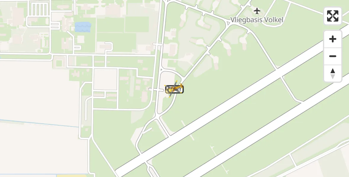 Vluchtroute Traumahelikopter Vliegbasis Volkel - Vliegbasis Volkel, 11 november 2025, 22:04