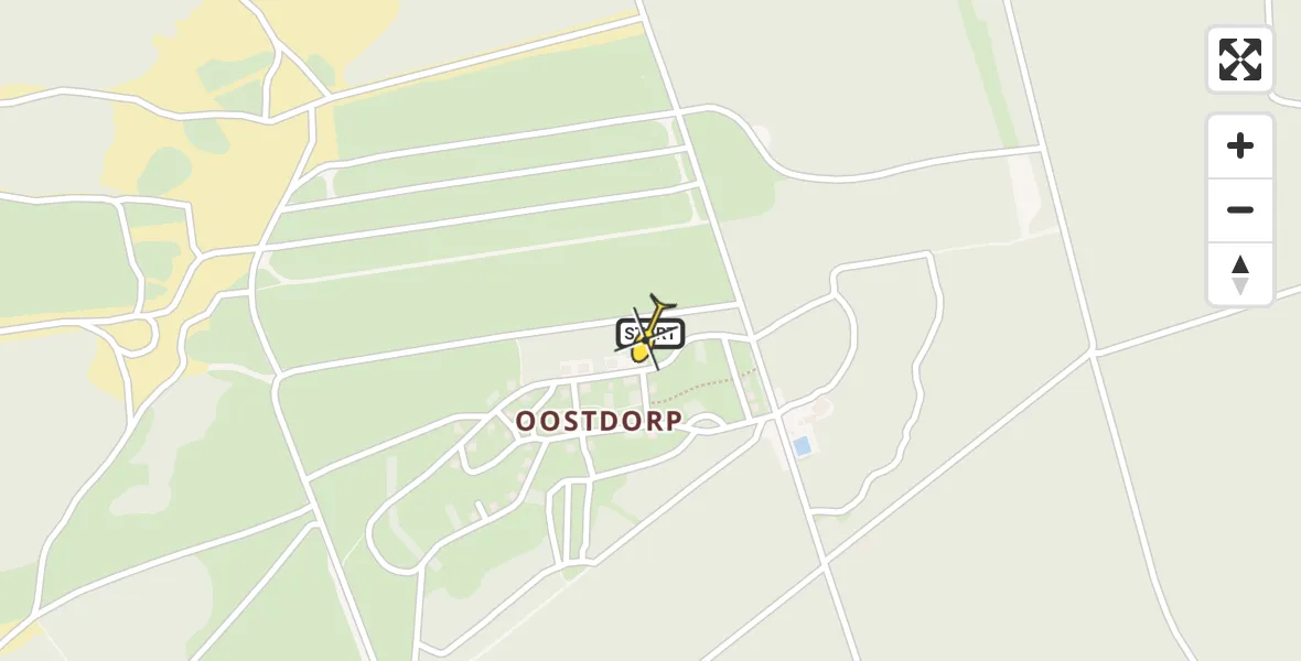 Routekaart van de vlucht: Politiehelikopter naar Harskamp, Otterloseweg