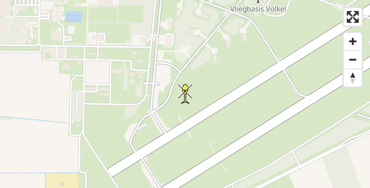 Routekaart van de vlucht: Lifeliner 3 naar Vliegbasis Volkel