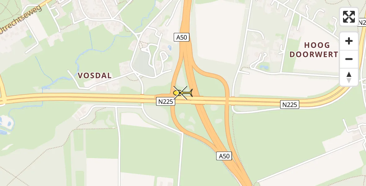 Routekaart van de vlucht: Lifeliner 3 naar Heelsum