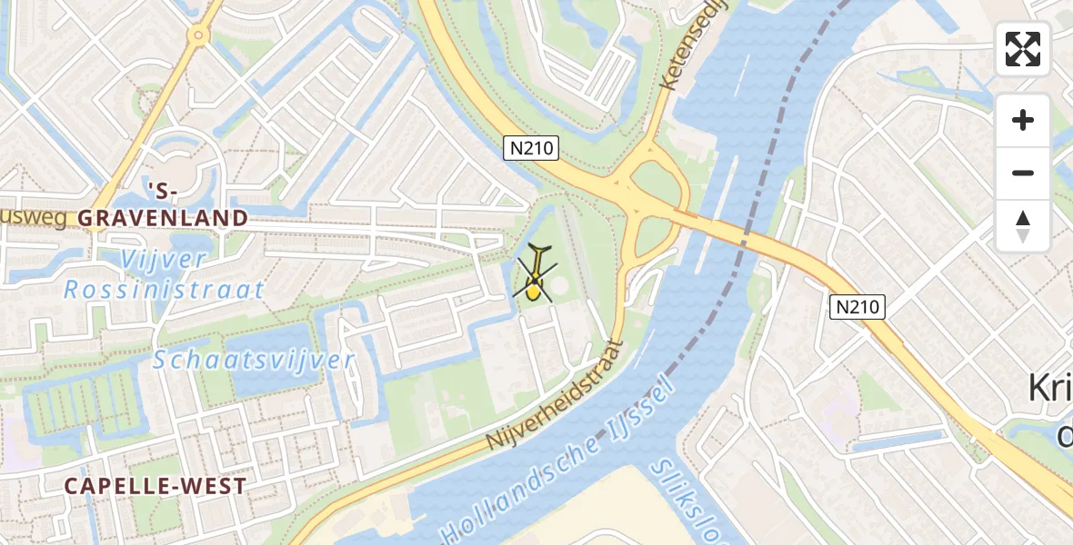 Routekaart van de vlucht: Lifeliner 2 naar Capelle aan den IJssel