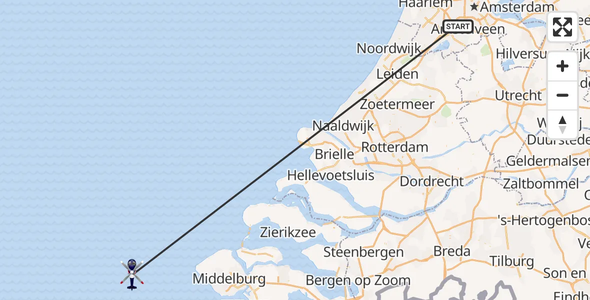 Vluchtroute Politiehelikopter Schiphol - , 12 november 2025, 19:46