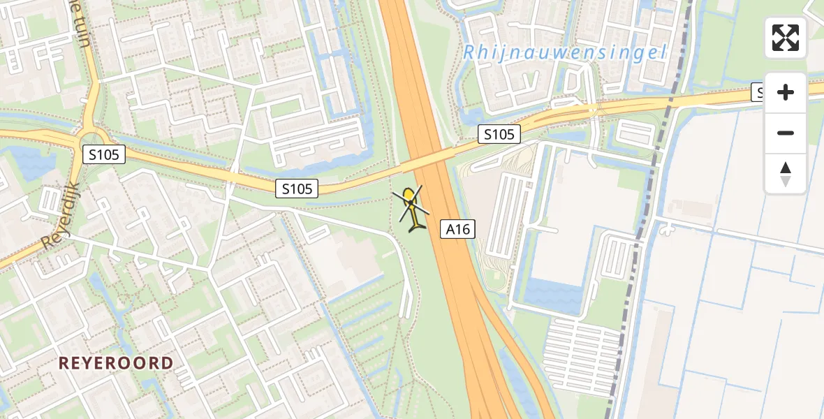 Routekaart van de vlucht: Lifeliner 2 naar Rotterdam