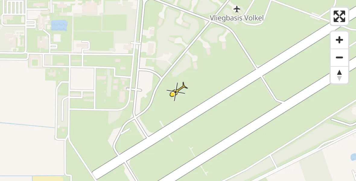 Routekaart van de vlucht: Lifeliner 3 naar Vliegbasis Volkel