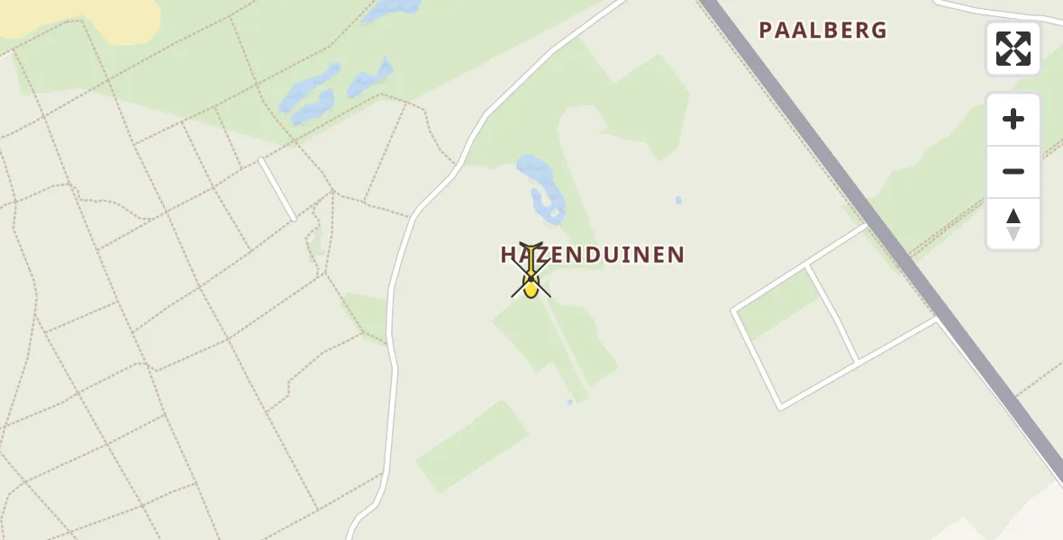 Routekaart van de vlucht: Politieheli naar Putte