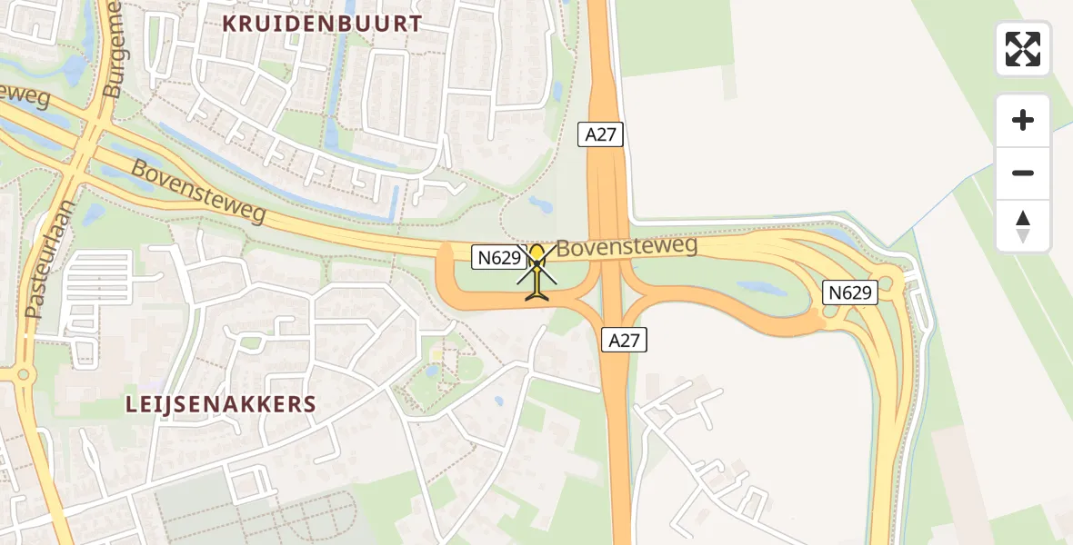 Routekaart van de vlucht: Lifeliner 2 naar Oosterhout