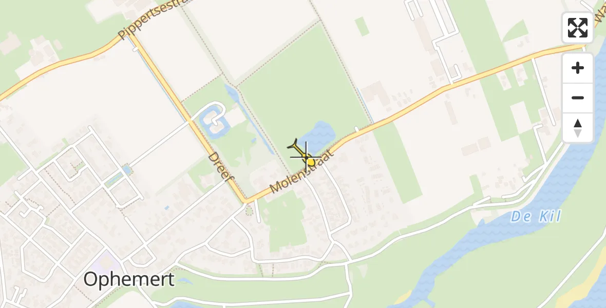 Routekaart van de vlucht: Lifeliner 3 naar Ophemert