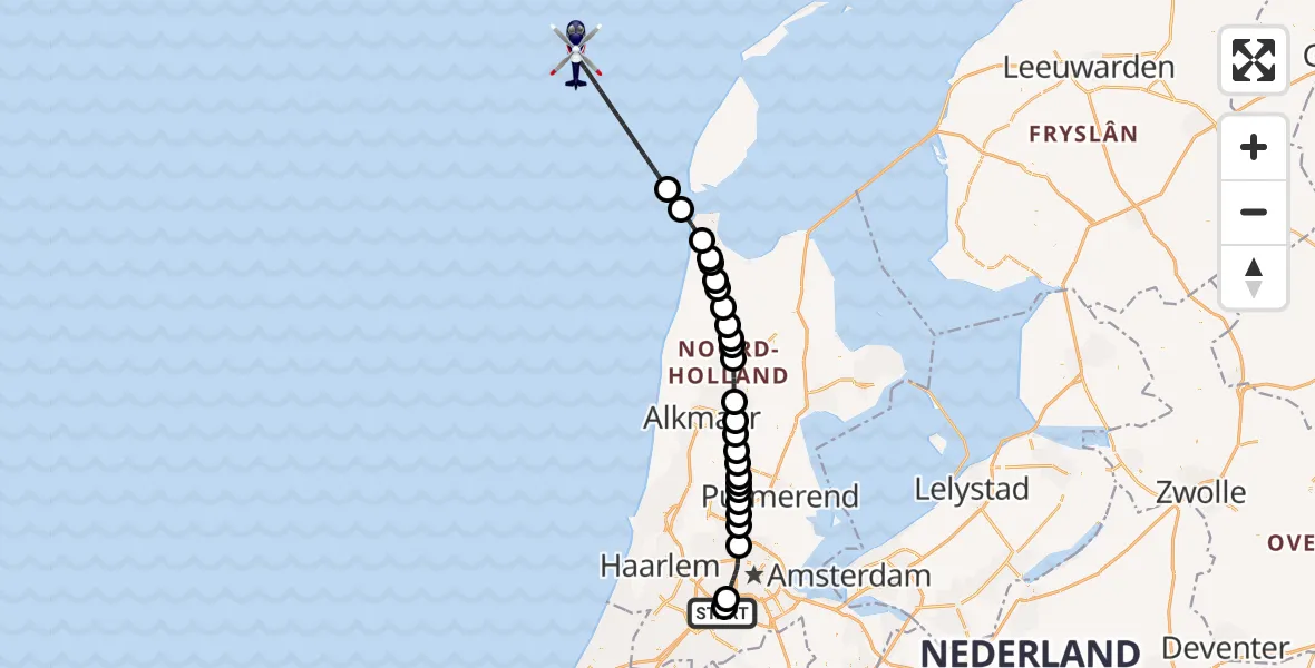 Vluchtroute Politiehelikopter Schiphol - , 14 november 2025, 08:04