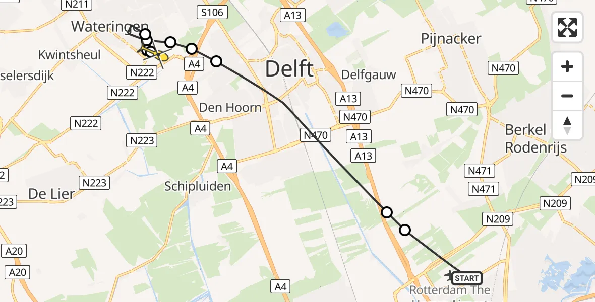 Routekaart van de vlucht: Lifeliner 2 naar Den Haag, Stoelmatter
