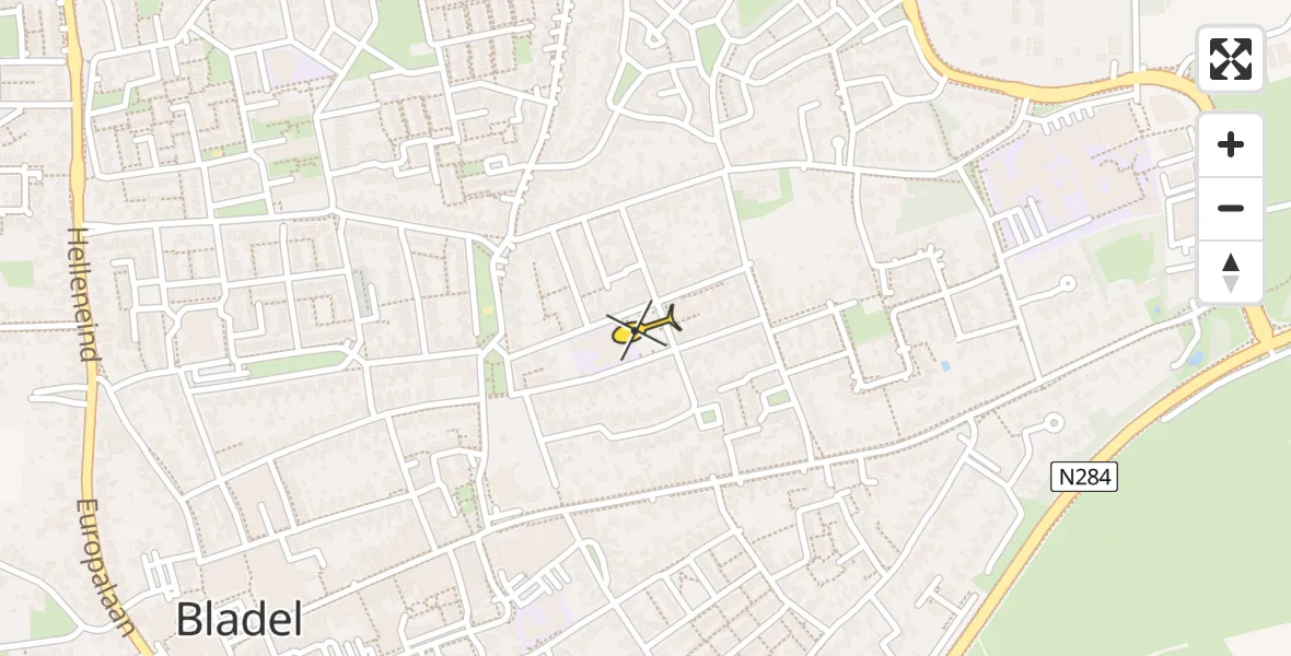 Routekaart van de vlucht: Lifeliner 3 naar Bladel